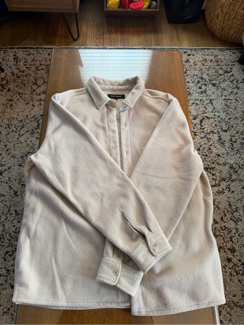 PacSun Cream Fleece Shacket